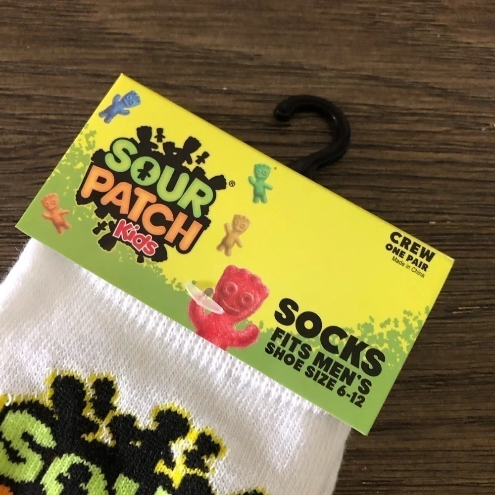 Sour Patch Kids food novelty men’s crew socks